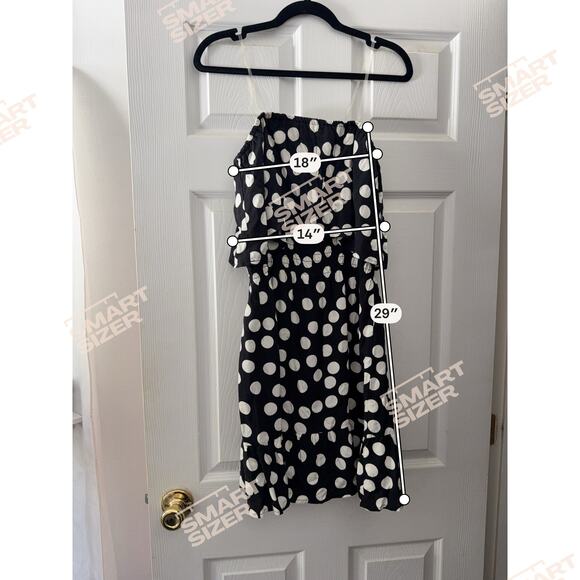 Black and White Polka Dot Strapless Dress By Xhilaration Size Medium - Picture 3 of 5